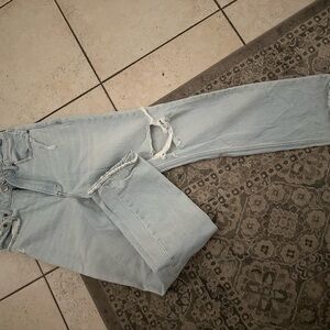 Abercrombie & Fitch Light Blue curve love High Rise Jeans